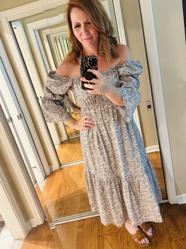Ruffle Sleeve Tiered Midi Dress - Image 2