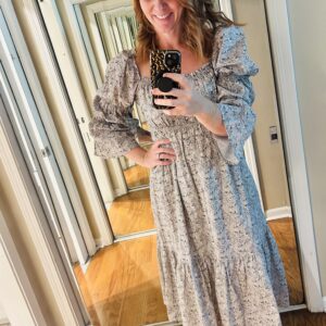 Ruffle Sleeve Tiered Midi Dress