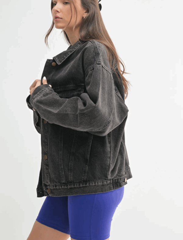 Boxy Cut Denim Jacket - Image 2
